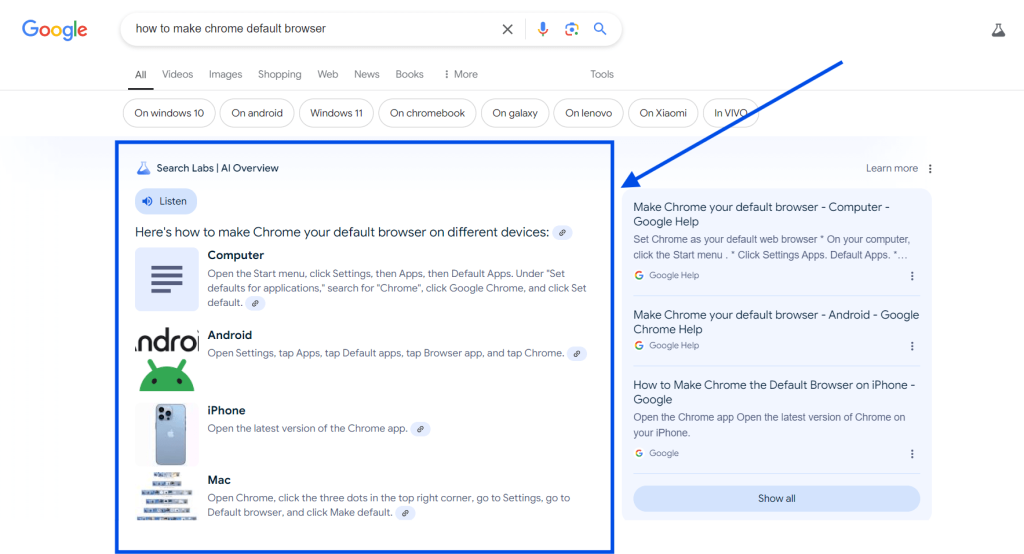 Google's Search Generative Engine (SGE) Overview