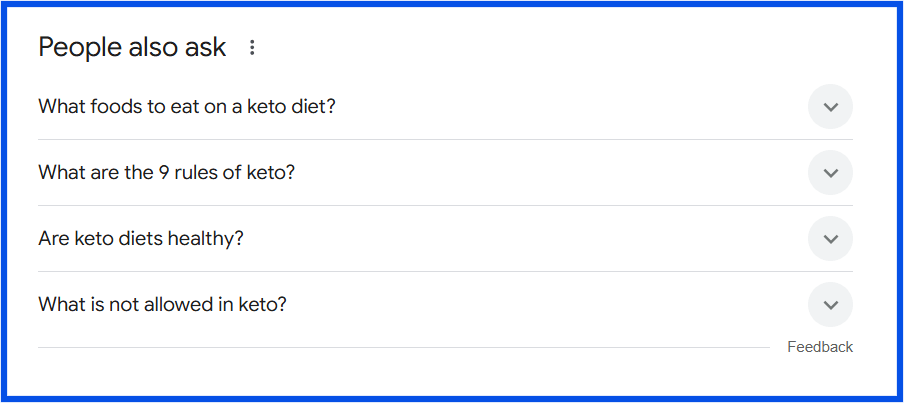 Google Search - People Also Asked Section